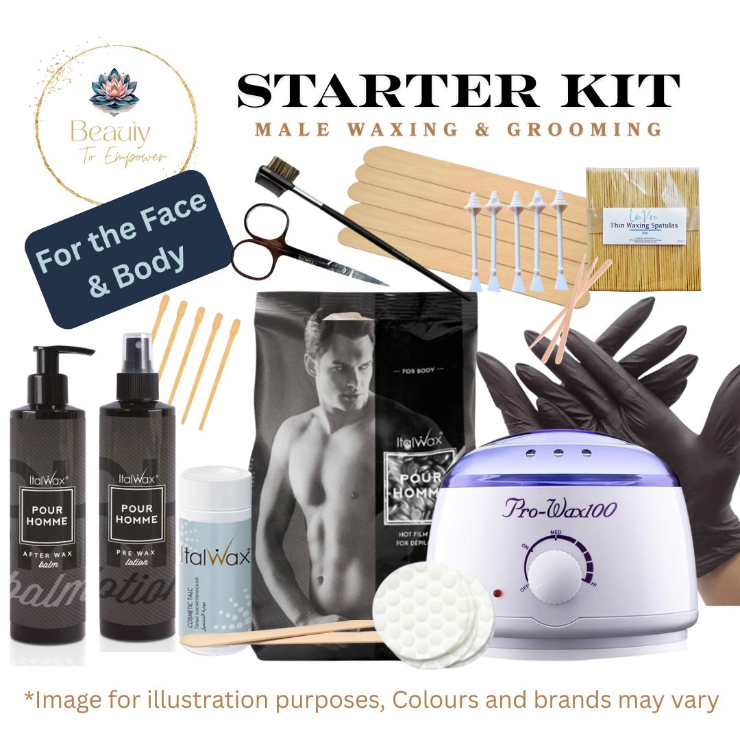 Italwax Male Waxing & Grooming Starter Kit - Face and Body