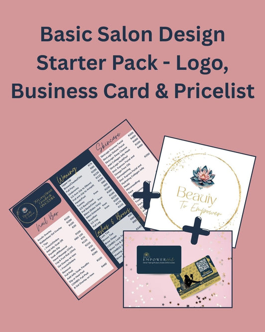 Basic Salon Design Starter Pack - Logo, Business Card & Pricelist